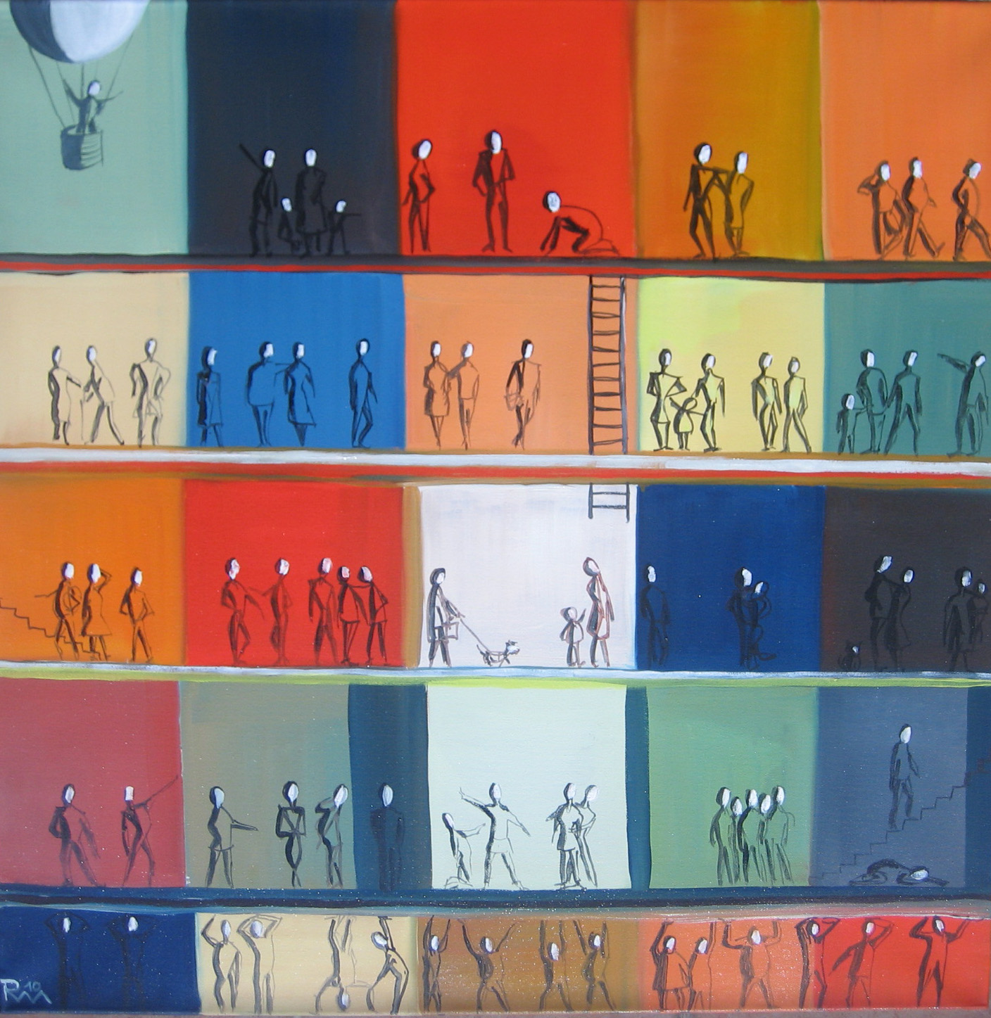 LEVEL 5 (2010)
Öl auf Leinen, 80cm x 80cm
